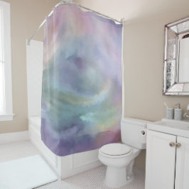 Cortina De Ducha Pasteles singulares | Dreamy Muted Rainbow Mottle