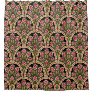 Cortina De Ducha paternarte de flor de motif geométrico abstracto,