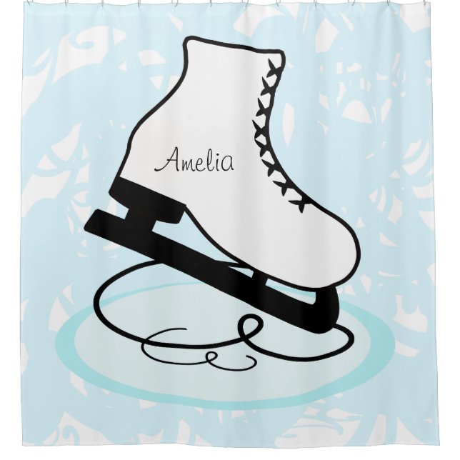 Cortina De Ducha Patinaje sobre hielo personalizado (Anverso)