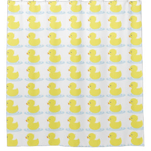 Cortina De Ducha Pato de goma amarillo