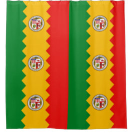 Cortina de ducha patriótica con bandera de Los Áng