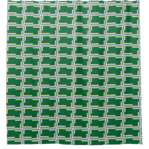Cortina de ducha patriótica con bandera de Portlan