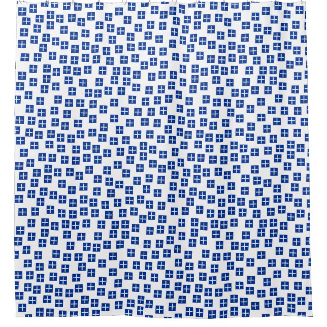 Cortina De Ducha Patrón 270715 - Azul y blanco de la Marina (Anverso)