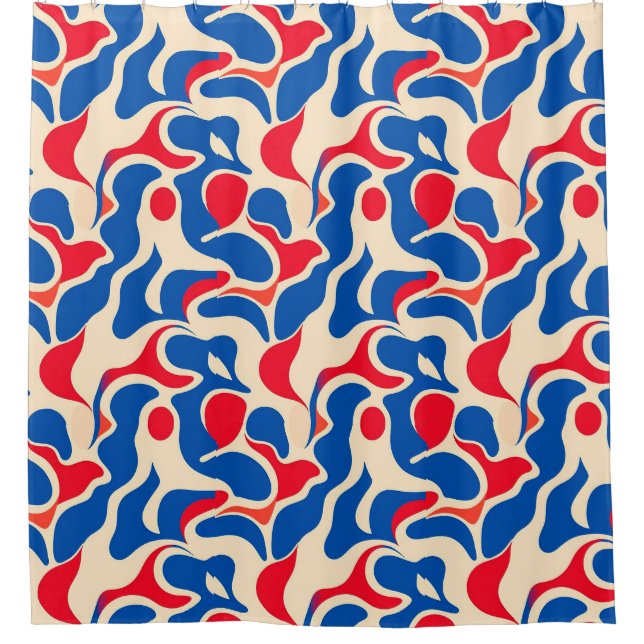 Cortina De Ducha Patrón abstracto (Anverso)