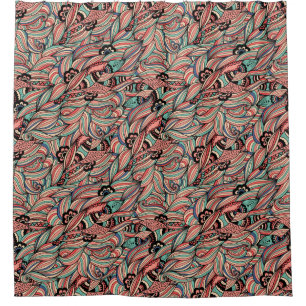 Cortina De Ducha Patrón abstracto colorido