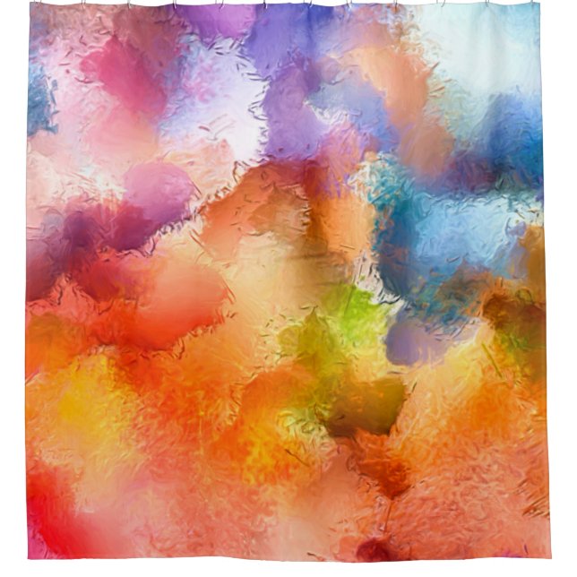 Cortina De Ducha Patrón abstracto de arte digital. Dibujo manual mo (Anverso)
