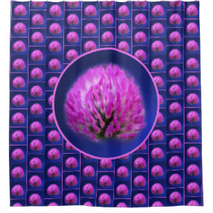 Cortina De Ducha Patrón abstracto de flor silvestre de los Ríos Roj