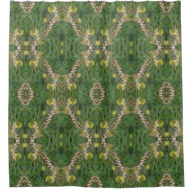 Cortina De Ducha Patrón abstracto de la hierba de verano seca (Anverso)