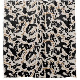 Cortina De Ducha Patrón abstracto de leopardo africano bohemio