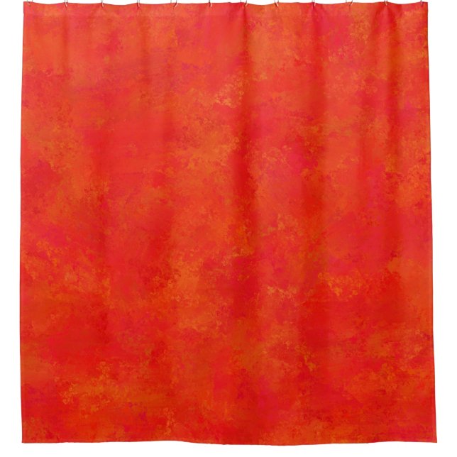 Cortina De Ducha Patrón abstracto naranja rojo (Anverso)