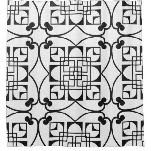Cortina De Ducha Patrón Art Déco Sin Maravillas. Bba minimalista vi