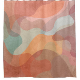 Cortina De Ducha Patrón artístico elegante y colorido