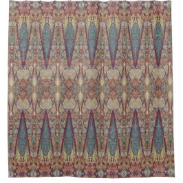 Cortina De Ducha Patrón azul púrpura de Paisley BOHO