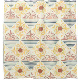 Cortina De Ducha Patrón Boho Sun