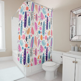 Cortina De Ducha Patrón botánico Moda Pastel BOHO
