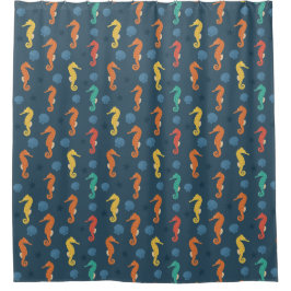 Cortina De Ducha Patrón caballito de mar