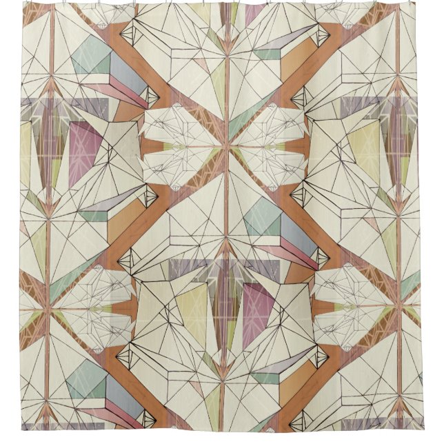 Cortina De Ducha Patrón creativo de origami (Anverso)