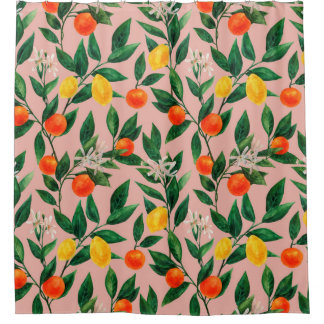 Cortina De Ducha Patrón de acuarela sin foco. Un adorno hecho de b