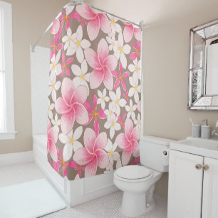 Cortina De Ducha Patrón de aloha tropical