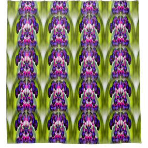 Cortina De Ducha Patrón de arte abstracto de bayas púrpuras de la n