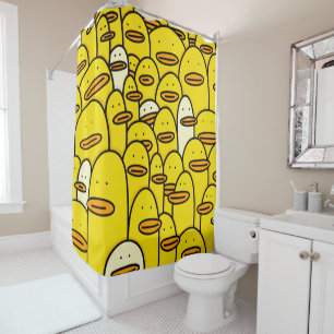 Cortina De Ducha Patrón de arte de Doddle de Rubber Duckie