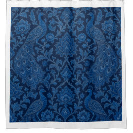 Cortina De Ducha Patrón de azul pavo real profundo persa de lujo