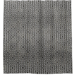 Cortina De Ducha Patrón de baldosas y rayas de diamante