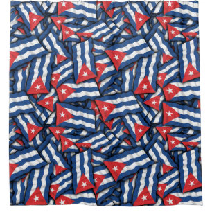 Cortina De Ducha Patrón de bandera de Cuba