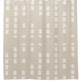 Cortina De Ducha Patrón de bloques geométricos de aspecto lineal