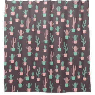 Cortina De Ducha Patrón de cactus