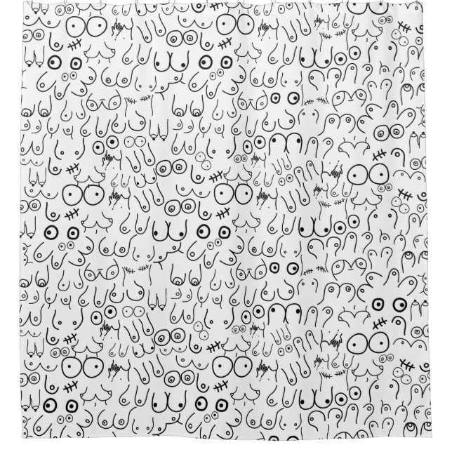 Cortina De Ducha patrón de caída de diversión (Anverso)