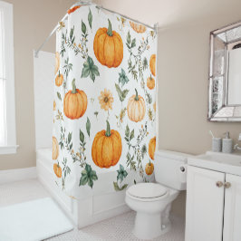 Cortina De Ducha Patrón de calabaza rusa