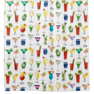 Cortina De Ducha Patrón de cóctel de color de agua vivo Tote Bag