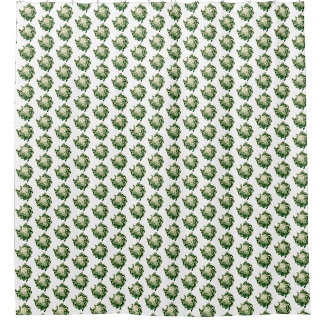 Cortina De Ducha Patrón de coliflor (Anverso)