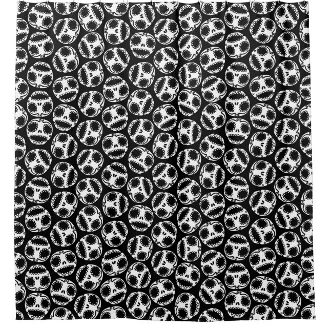 Cortina De Ducha Patrón de cráneo de azúcar (Anverso)