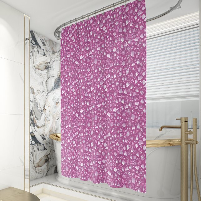 Cortina De Ducha Patrón de Cristal de Cuarzo Rosa (Subido por el creador)