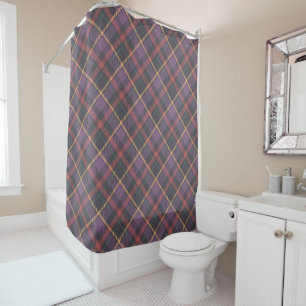 Cortina De Ducha Patrón de Cuadro Clásico