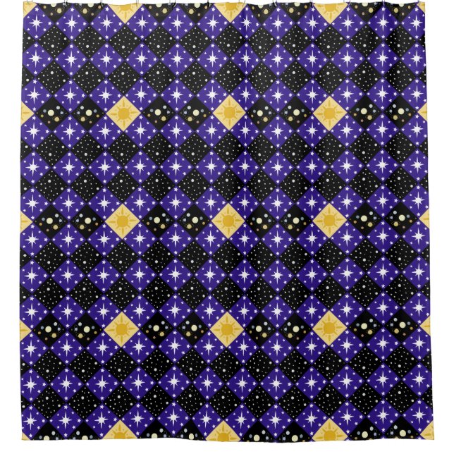 Cortina De Ducha Patrón de espacio (Anverso)