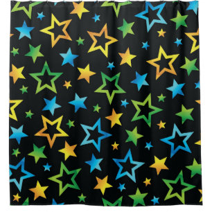 Cortina De Ducha Patrón de estrellas