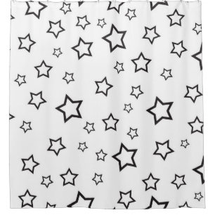 Cortina De Ducha patrón de estrellas