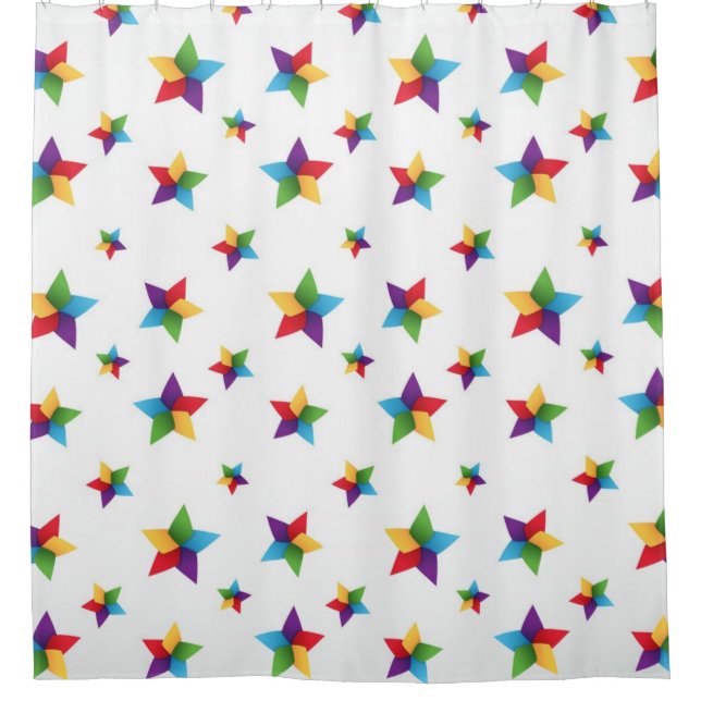 Cortina De Ducha Patrón de estrellas (Anverso)