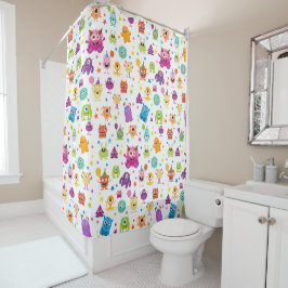 Cortina De Ducha Patrón de fiesta de Halloween de Monstruo de Disfr