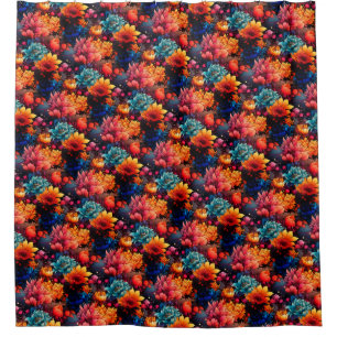 Cortina De Ducha Patrón de flor