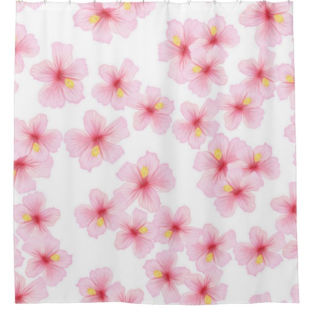 Cortina De Ducha Patrón de flor (Anverso)