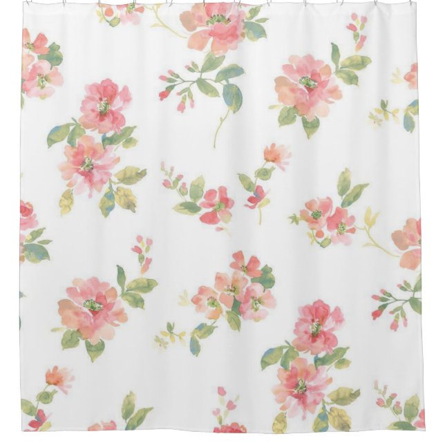 Cortina De Ducha Patrón de flor (Anverso)