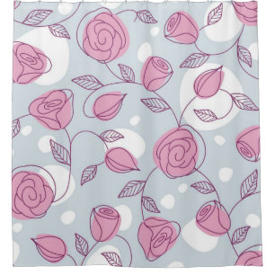 Cortina De Ducha Patrón de flor