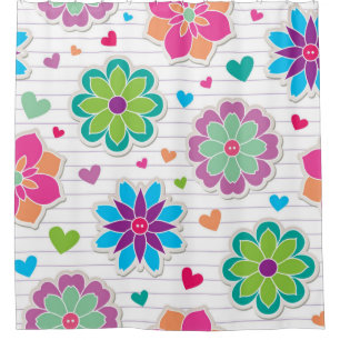 Cortina De Ducha Patrón de flor