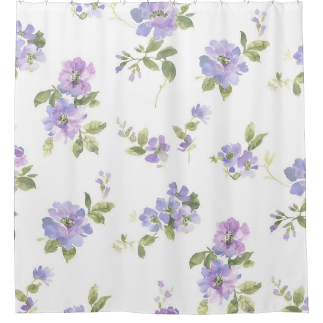 Cortina De Ducha Patrón de flor (Anverso)