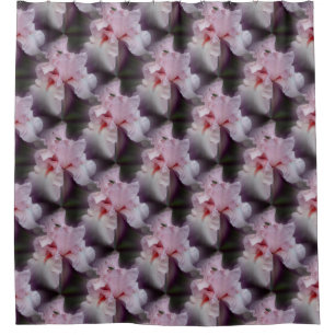 Cortina De Ducha Patrón de flor Iris rosa