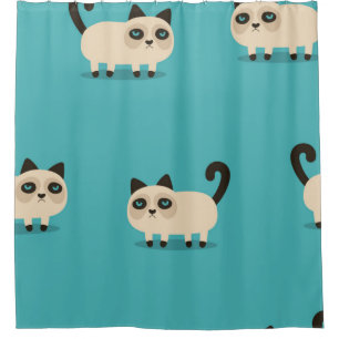 Cortina De Ducha Patrón de gato
